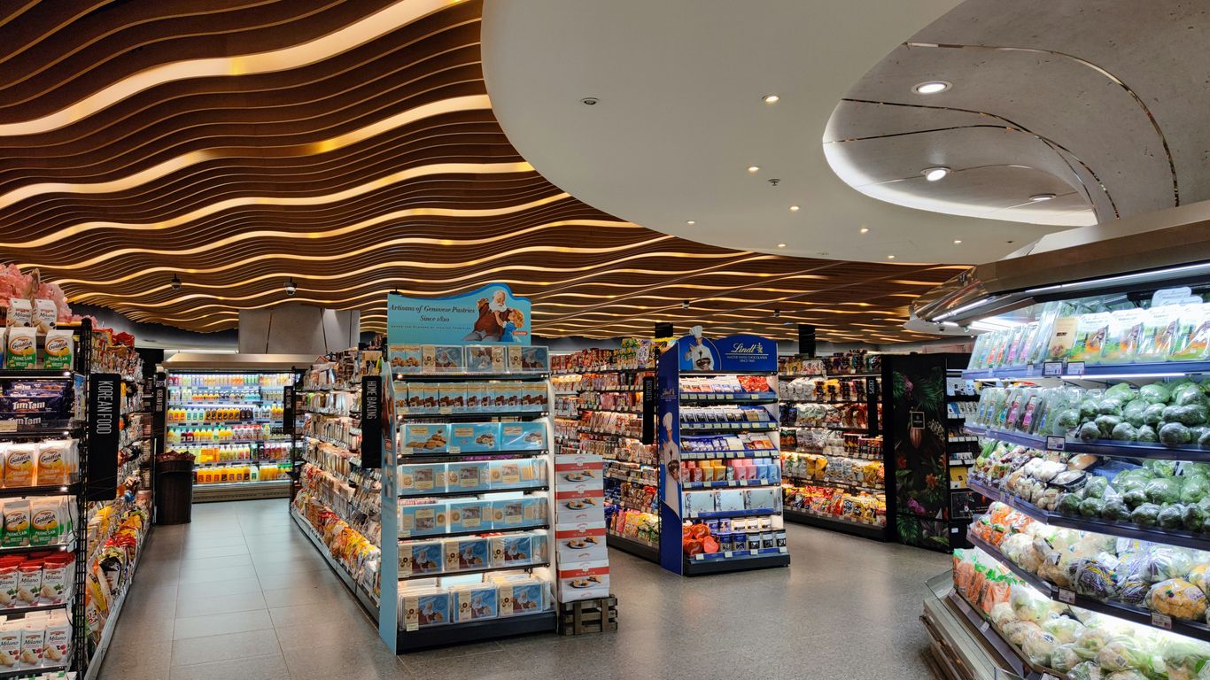 a store with shelves of items