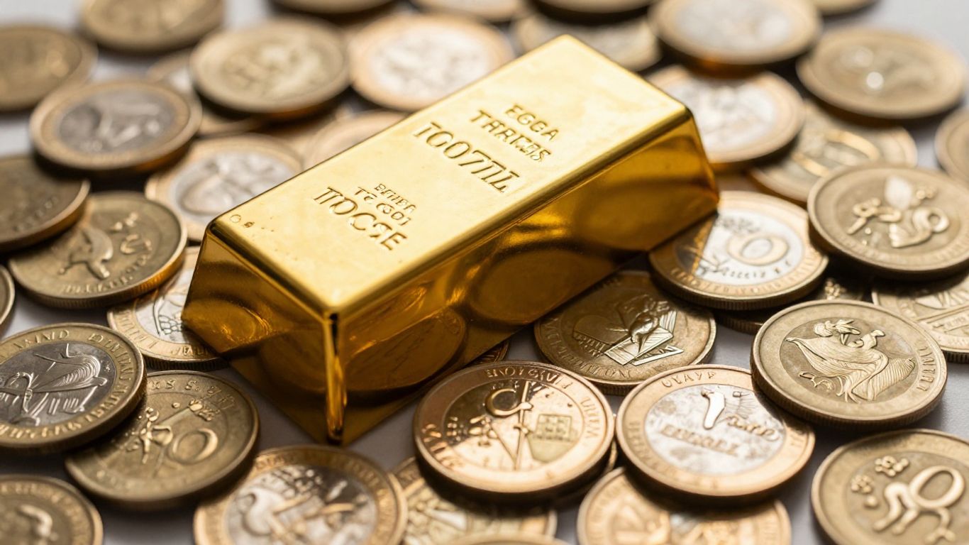 金幣上的金錠。