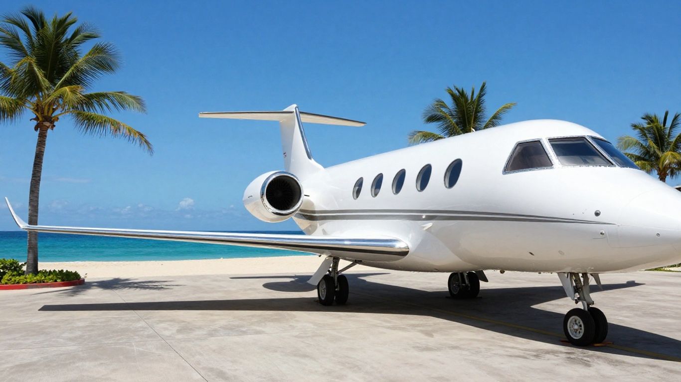 Jet2 all-inclusive holiday destination with private jet and beach.