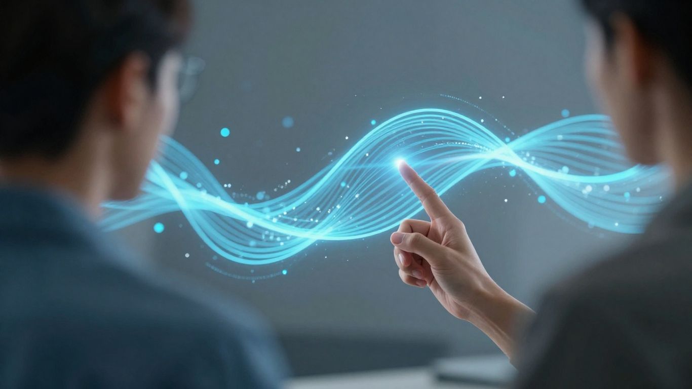 Person using advanced AI assistant interface