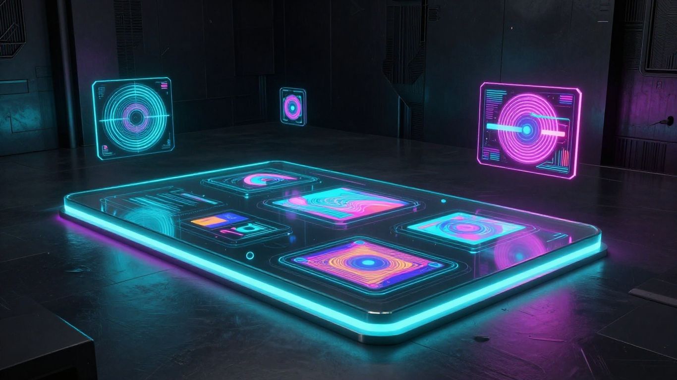 A futuristic digital art scene