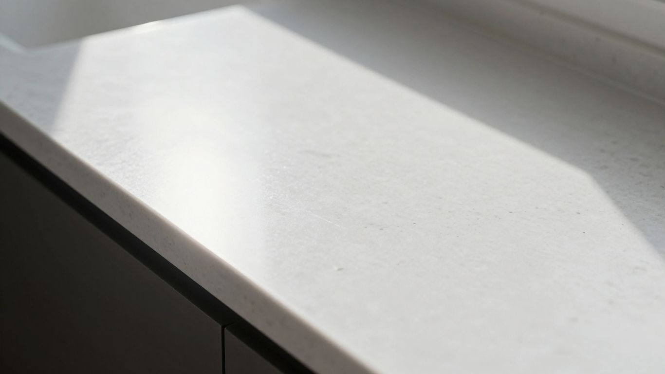 Durable white Silestone quartz kitchen worktop