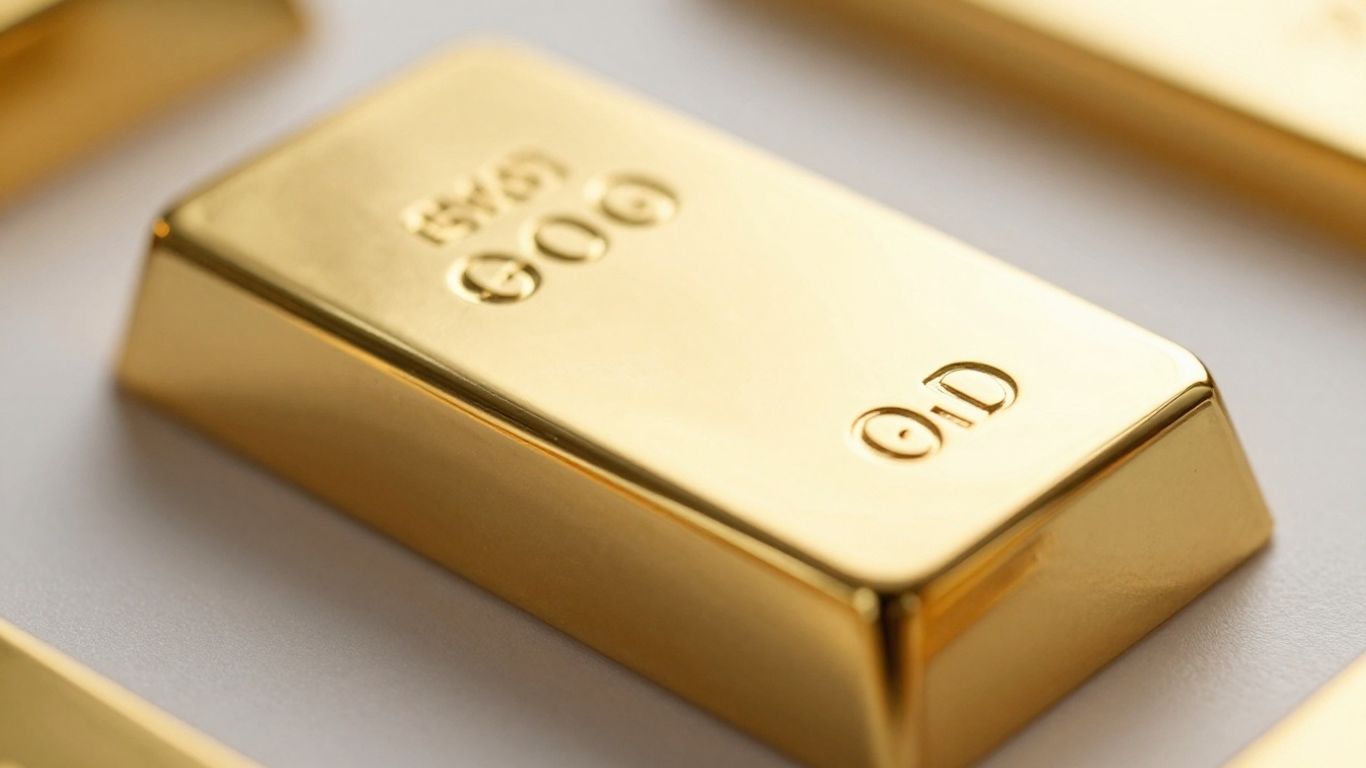 金锭，经鉴定在柔光下闪闪发光。