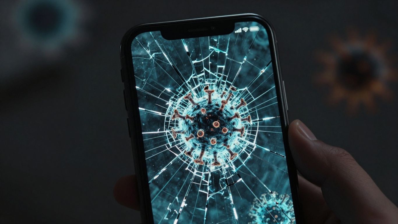 Smartphone infecté par un virus en 2026