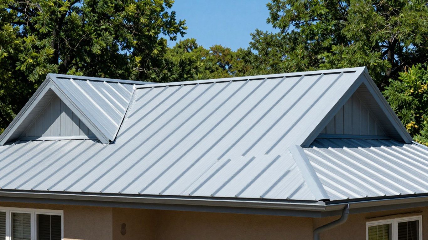 New Braunfels home with a durable metal roof.