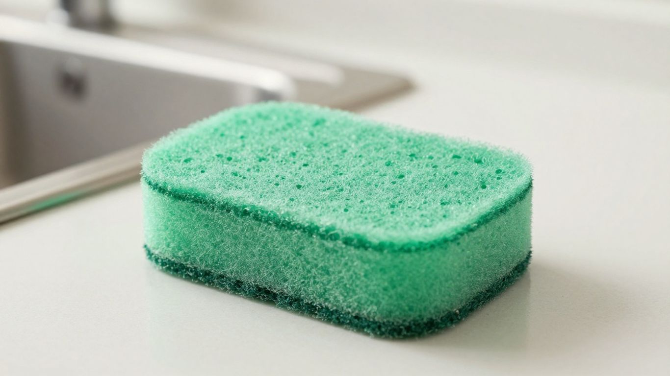 BioGo Biodegradable Sponge on a kitchen counter.