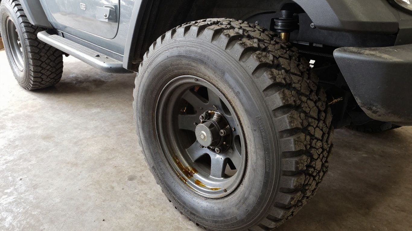 Oil dampness around a four-wheel-drive axle
