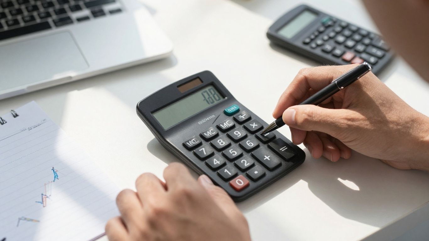 Person using a loan calculator for smart borrowing decisions.