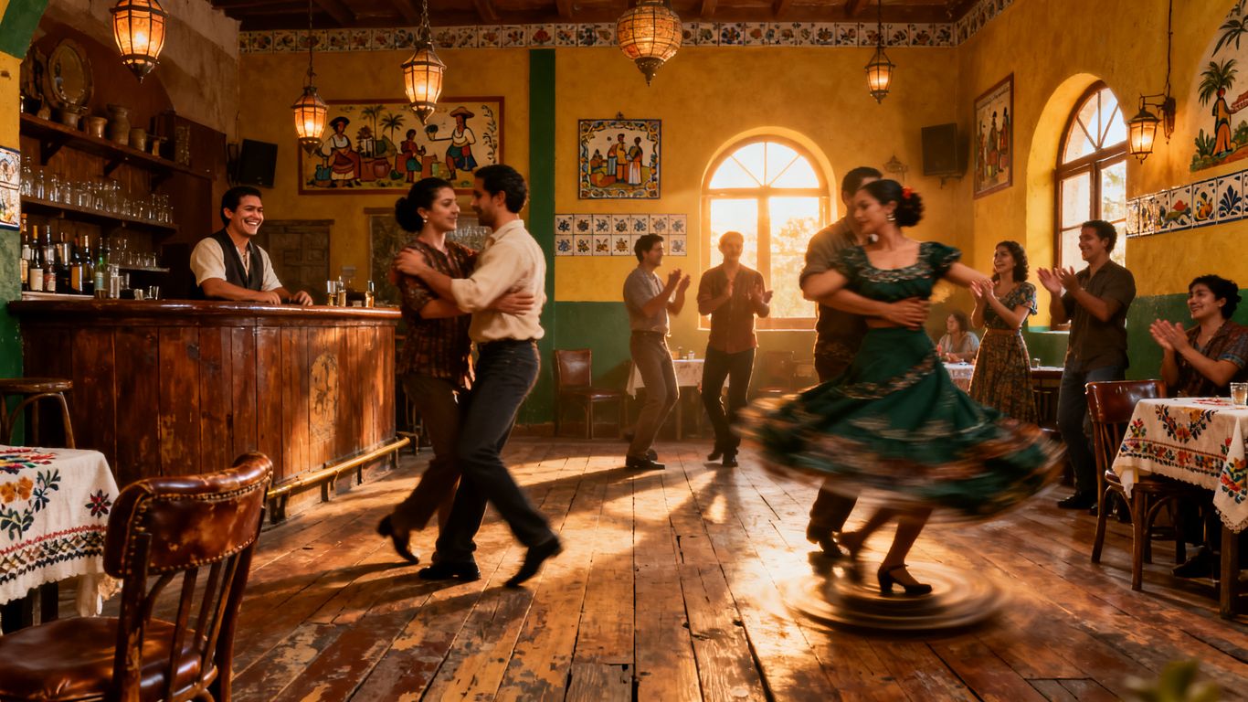 Local salsa dance floor