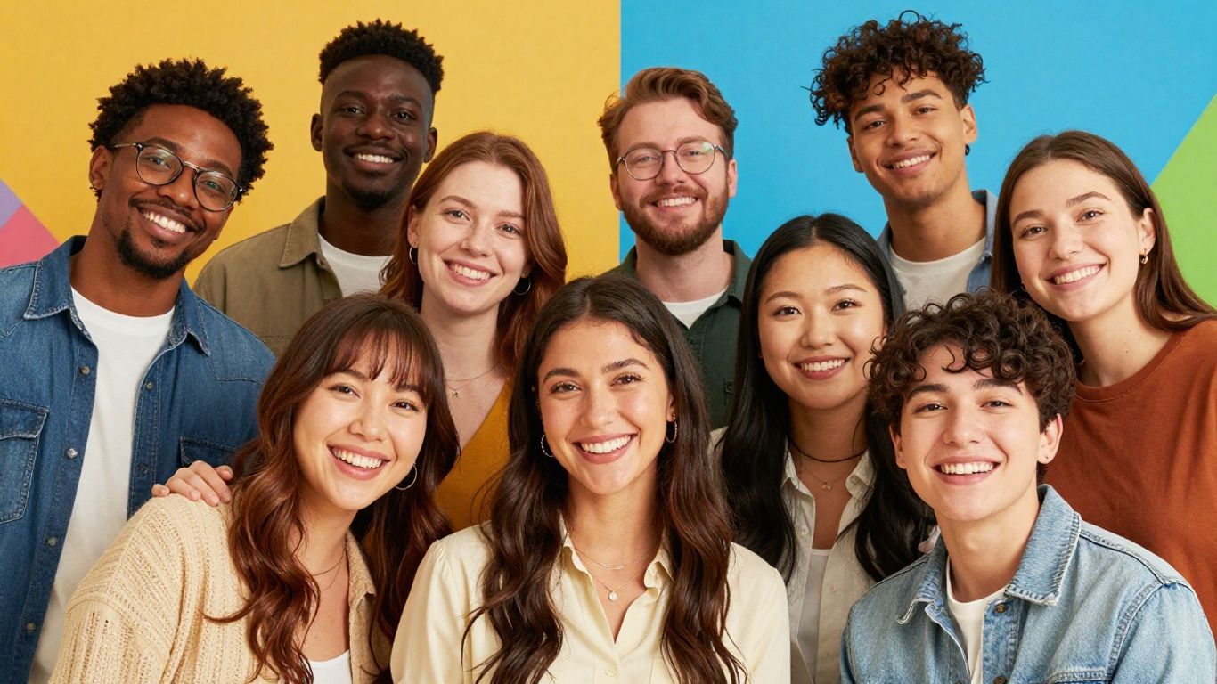 Personas diversas sonriendo y luciendo saludables.