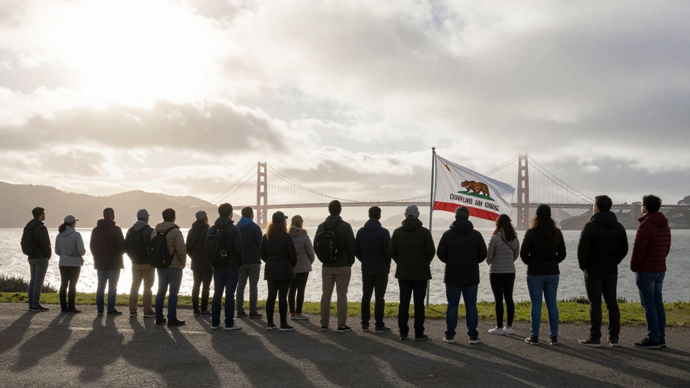 California asylum seekers looking towards a hopeful future.