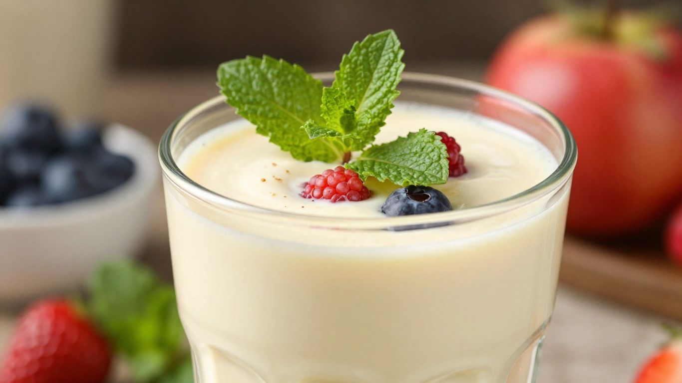 Herbalife shake with mint and berries