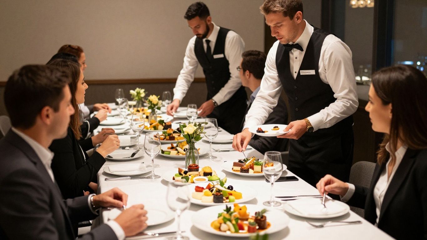 Buffet élégant pour cocktail dînatoire professionnel