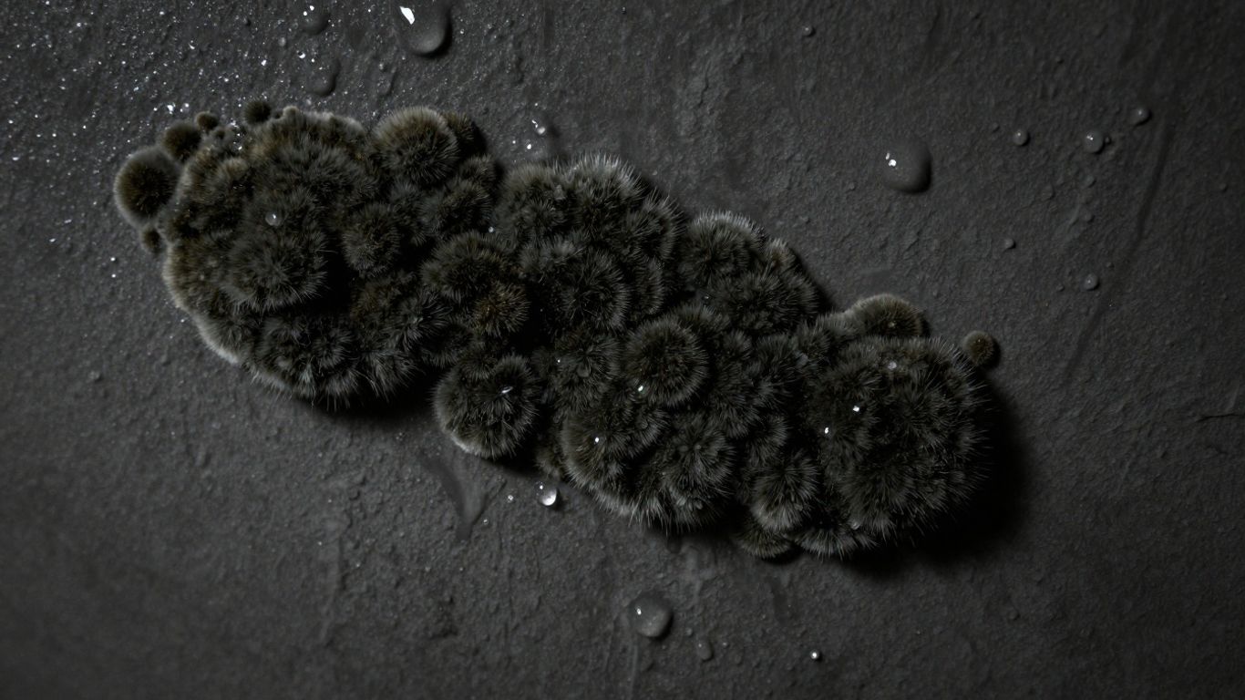 Mold growth on a damp wall