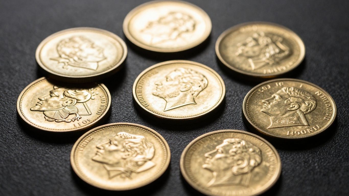 Pièces d'or brillantes pour collectionneurs débutants.