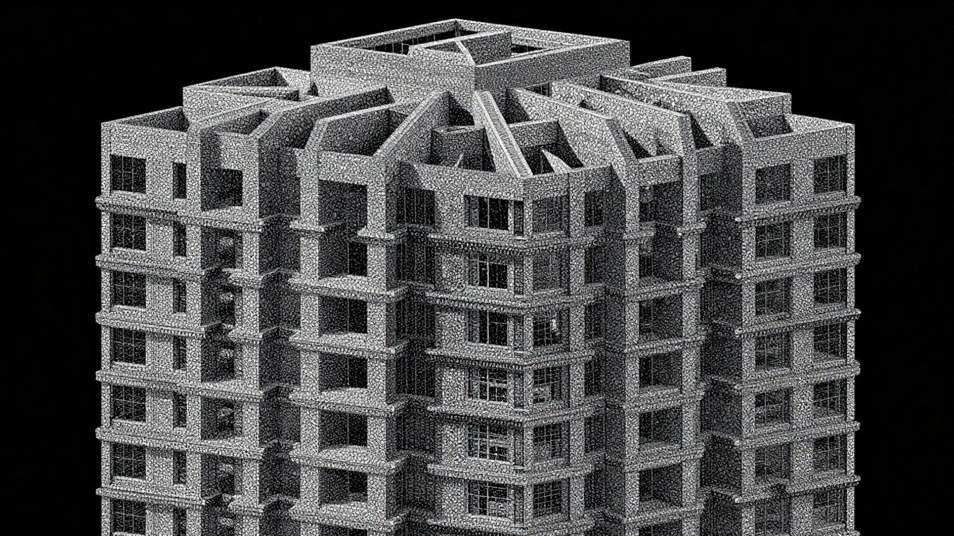 3D point cloud model of a building