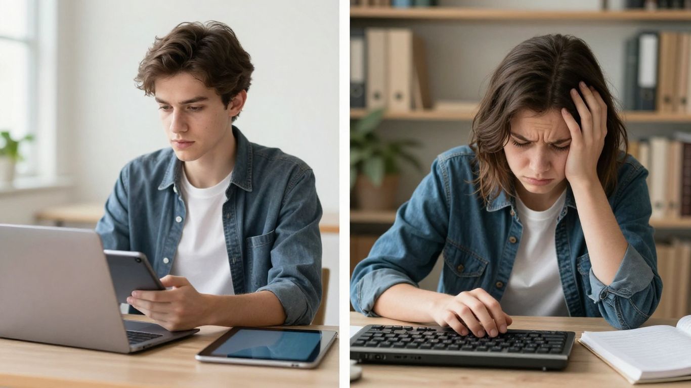 Students facing unequal access to technology in education.