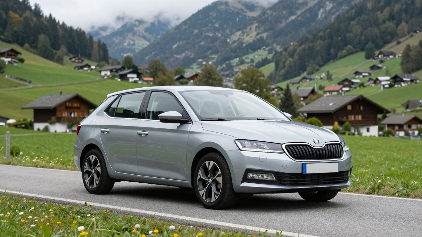 Škoda Fabia auf Schweizer Landstrasse