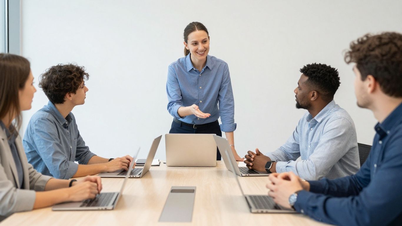 Teamwork und Kundensupport im Büro