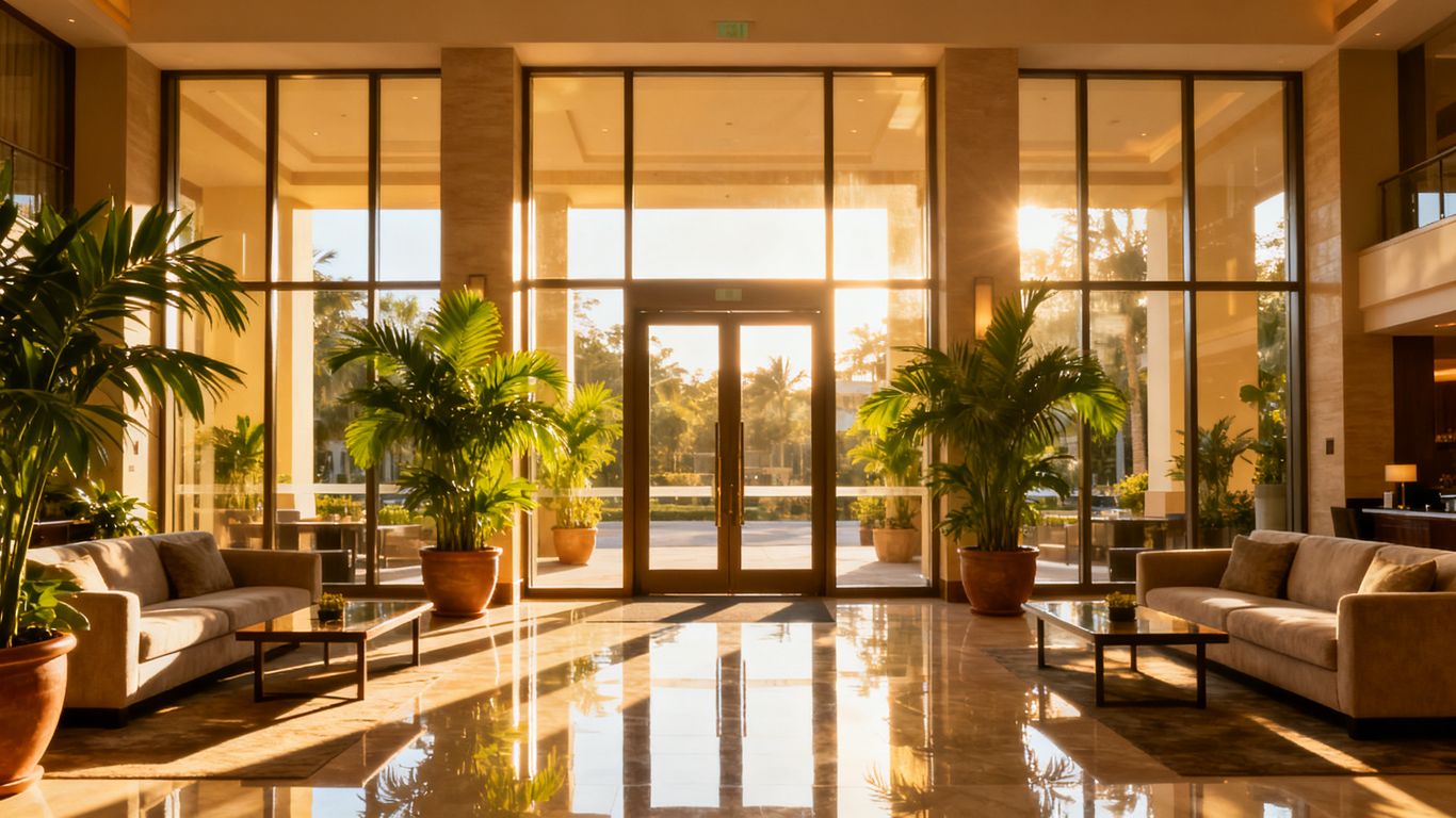 Facade of a welcoming hotel