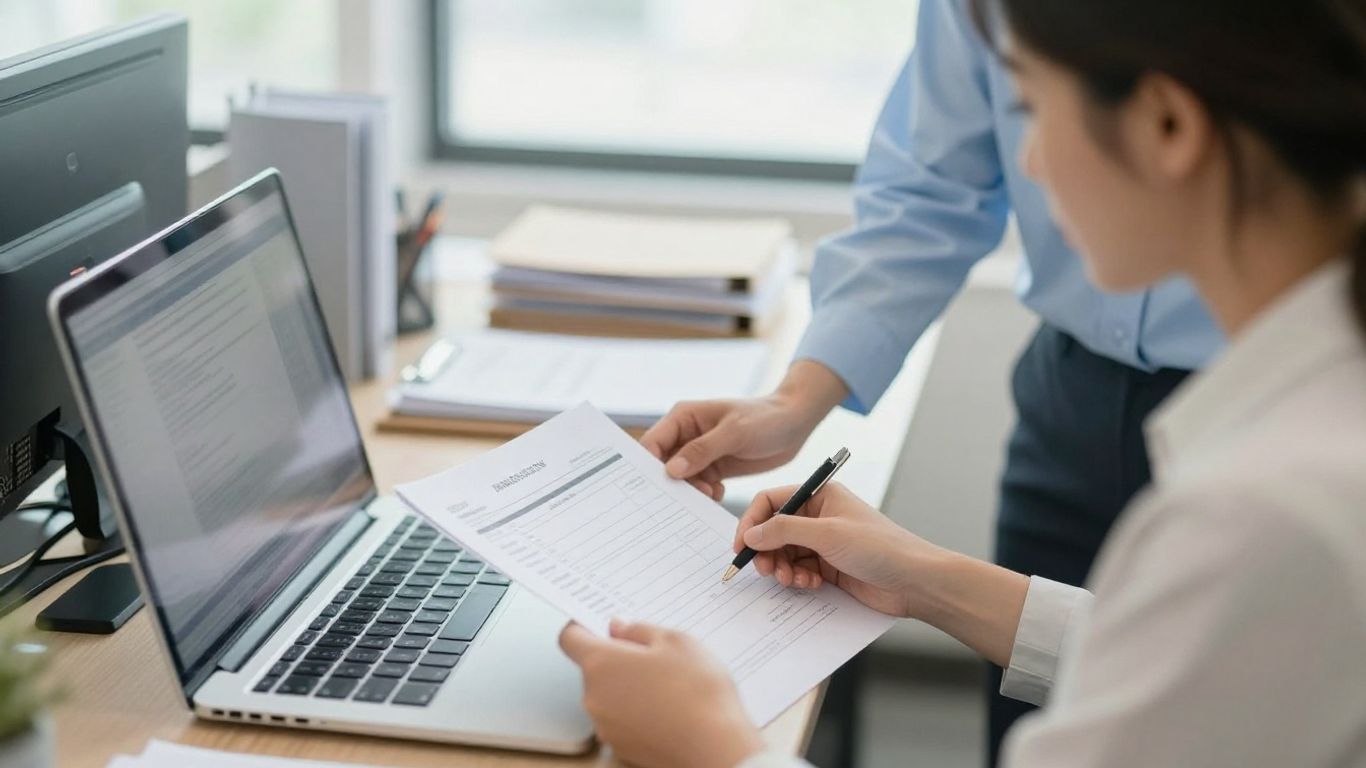 Billing specialist reviewing behavioral health claim documentation