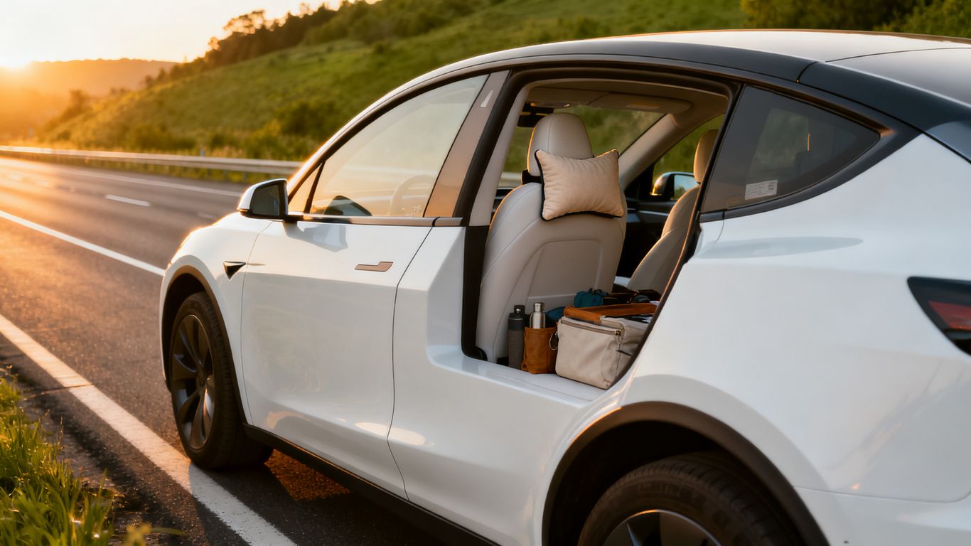A Pre-Drive Comfort Setup for Long Trips in a Tesla Model Y