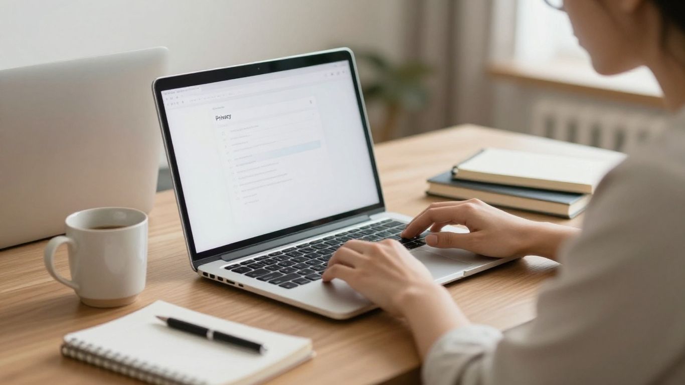 Employee reviewing privacy choices on a laptop