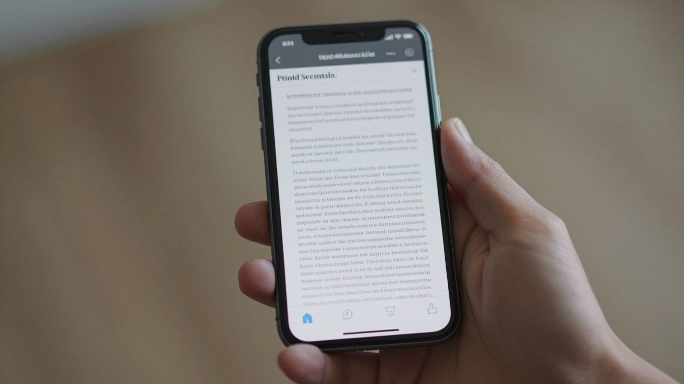 iPhone scanning a document to PDF