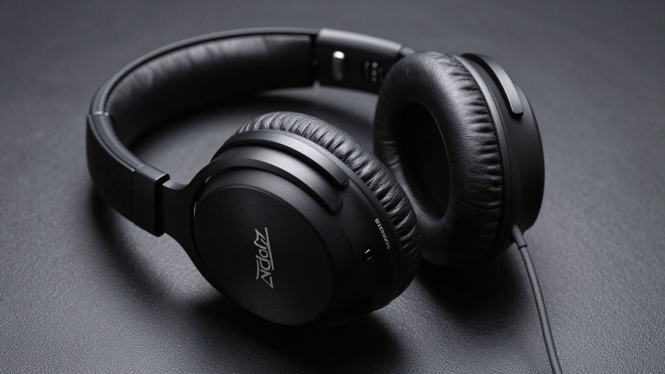 Zildjian Studio Headphones on a dark surface.