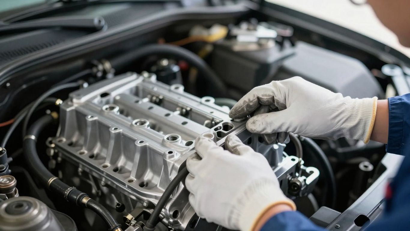 Engine undergoing a detailed physical assessment