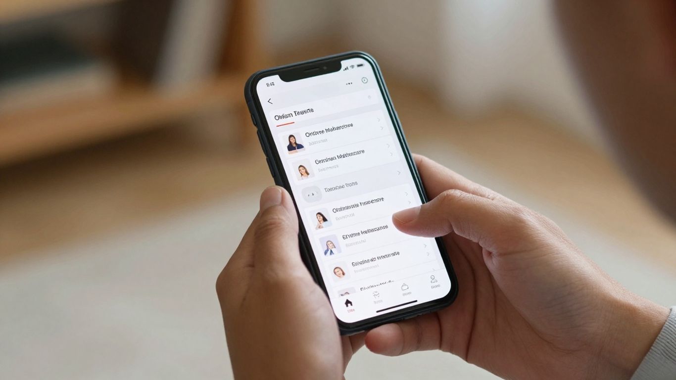 Person bruger telefon til sikker handel online