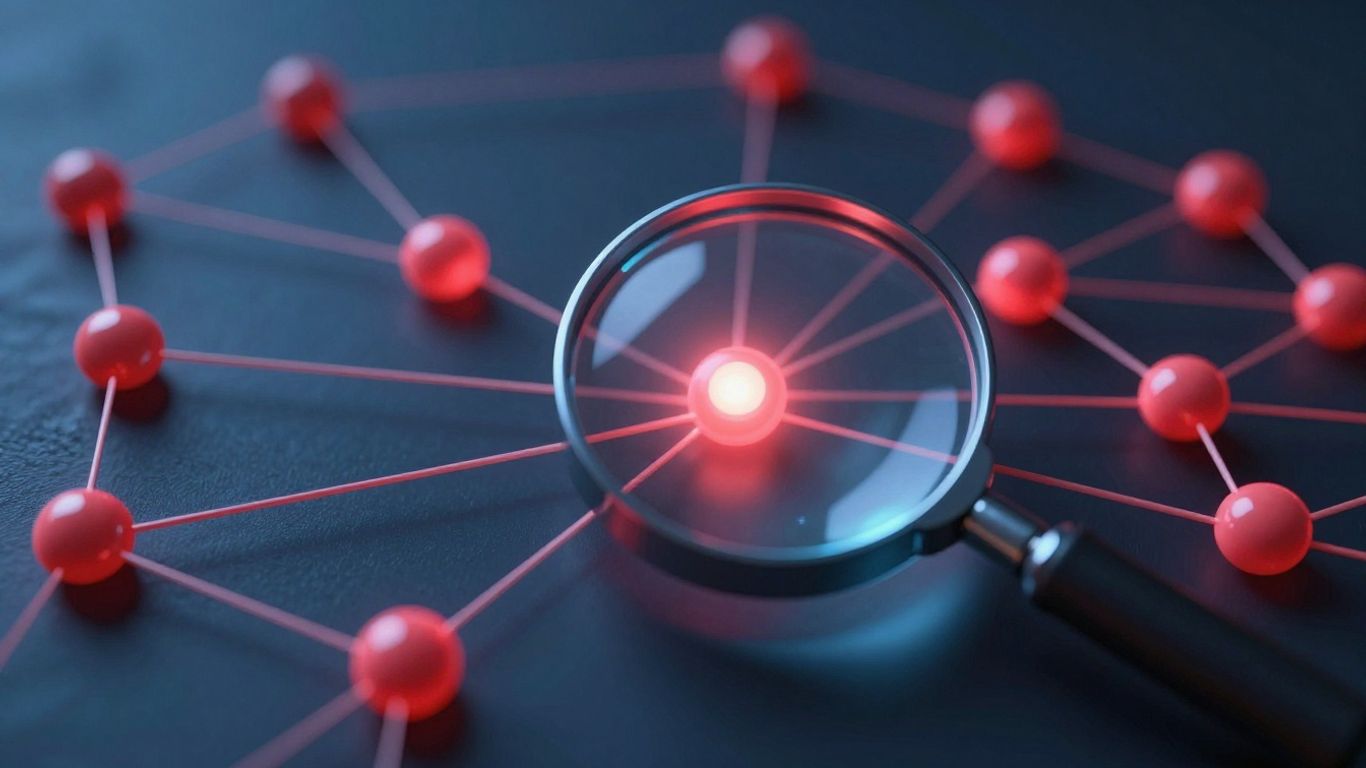 Network scan identifying vulnerabilities in a business network.