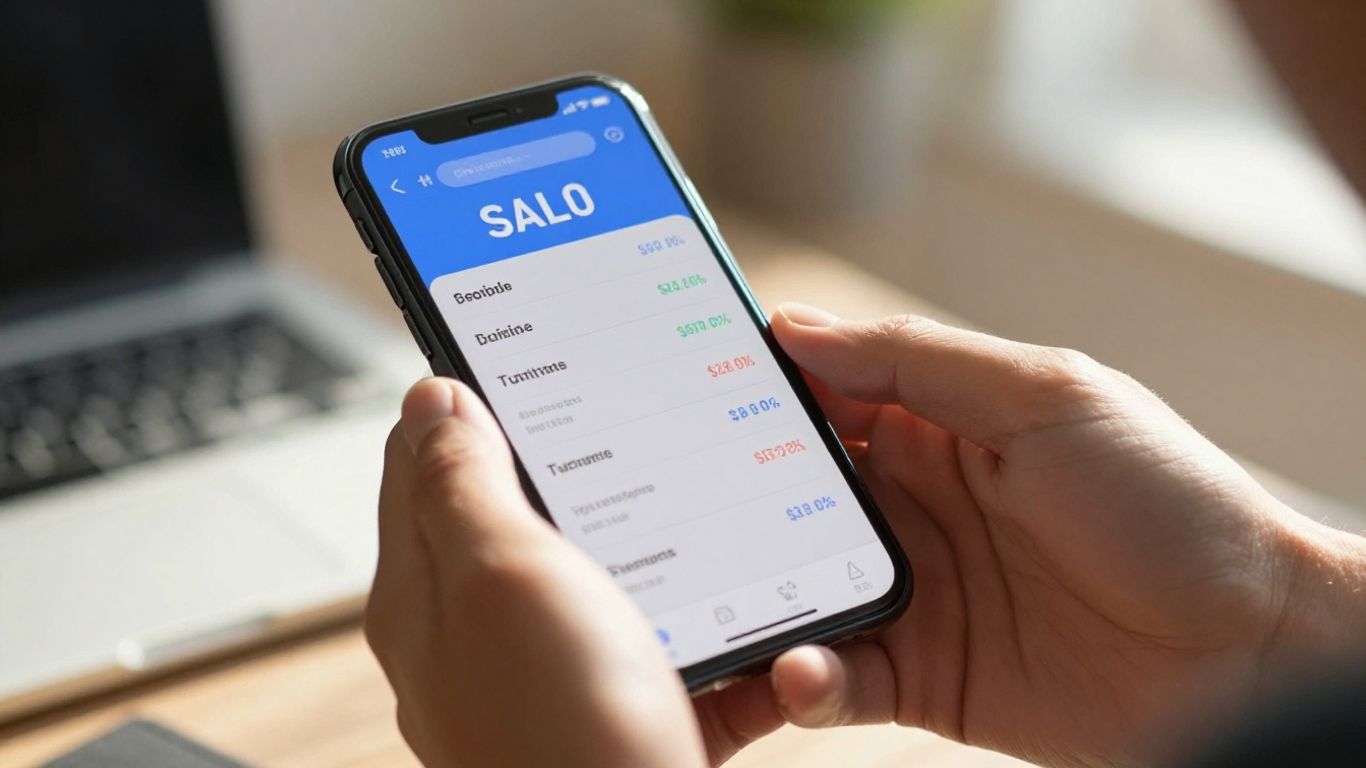 Digital sales funnel on a smartphone screen.