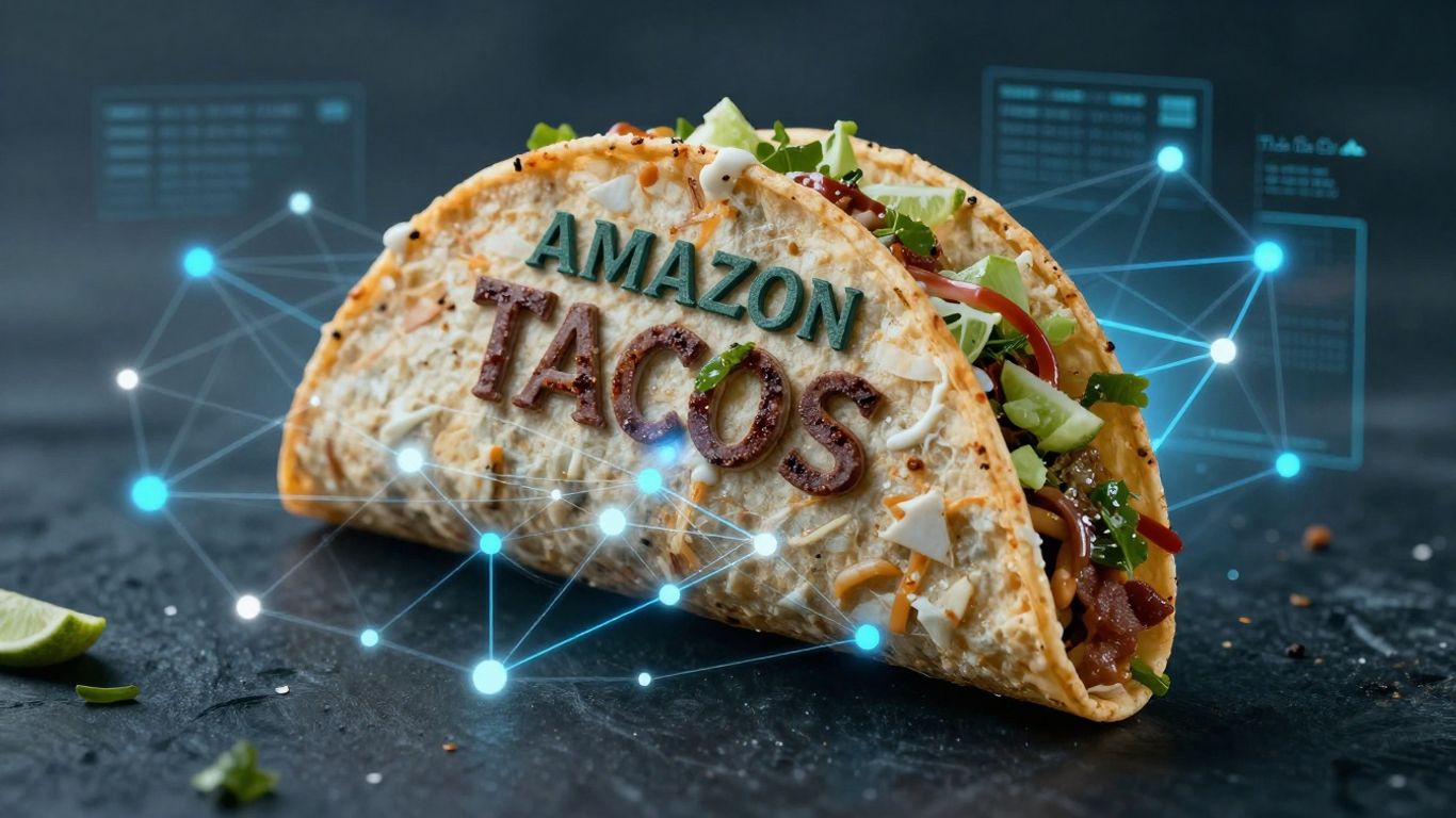 Amazon TACOS performance scaling and network growth visualization.