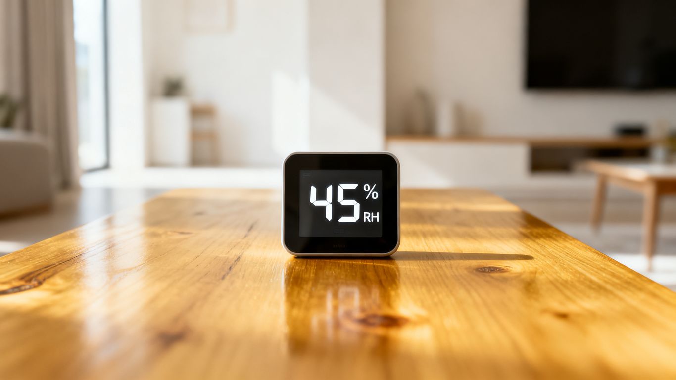 A hygrometer in a modern home