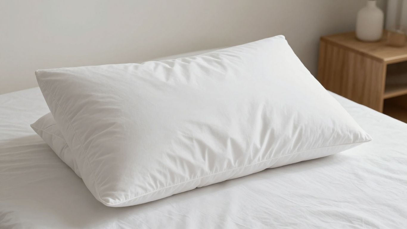 Plush white Parachute pillow on a bed