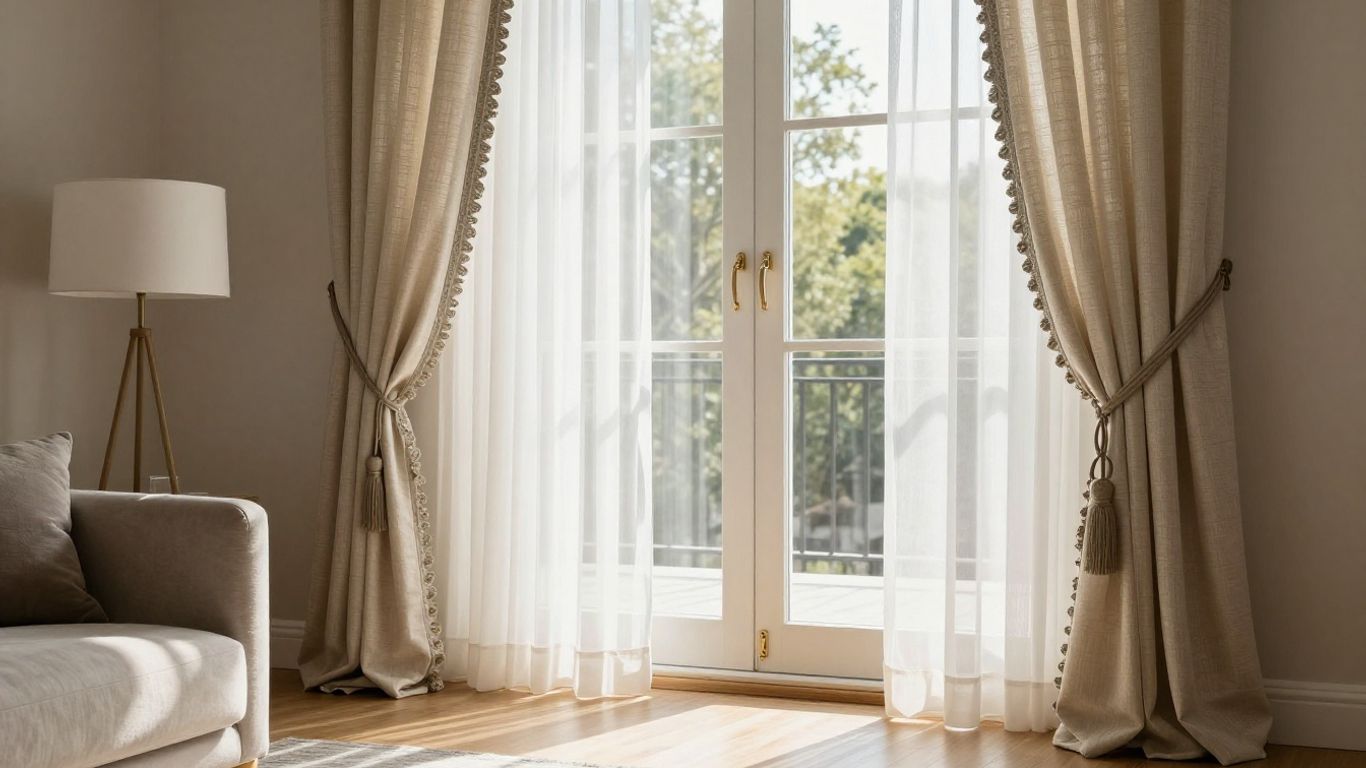 Stylish window coverings beyond traditional blinds in a bright room.