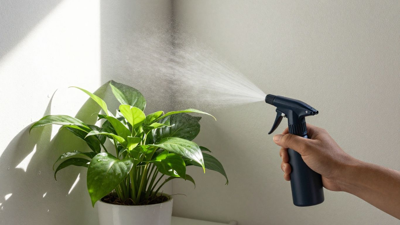 Natural mold remediation in a home bathroom.