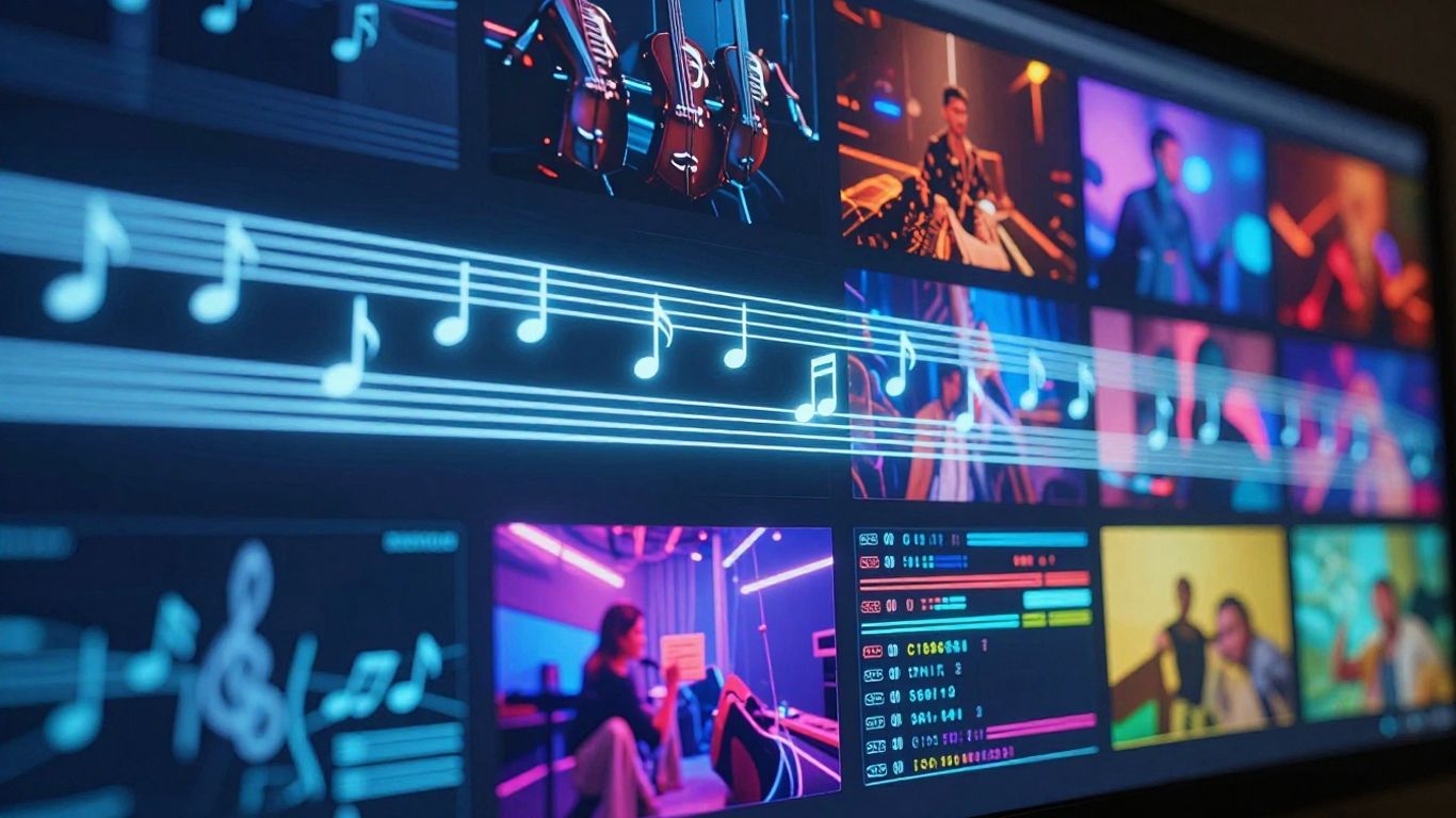 AI music video creation interface