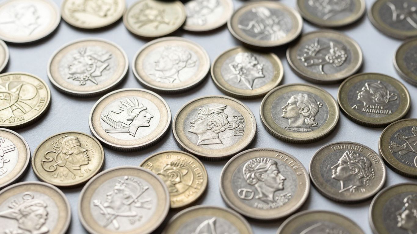 Collection of diverse coins for new collectors.