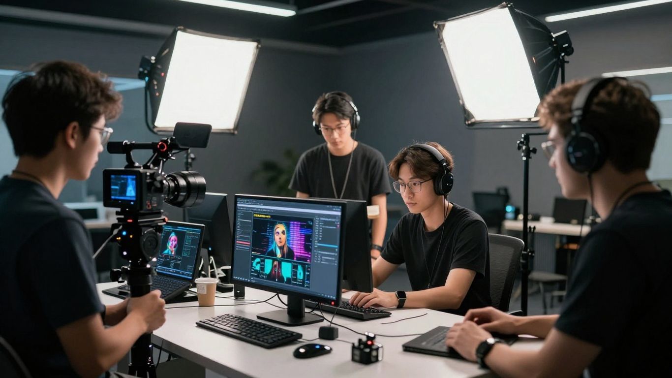 Agence de production vidéo IA en action