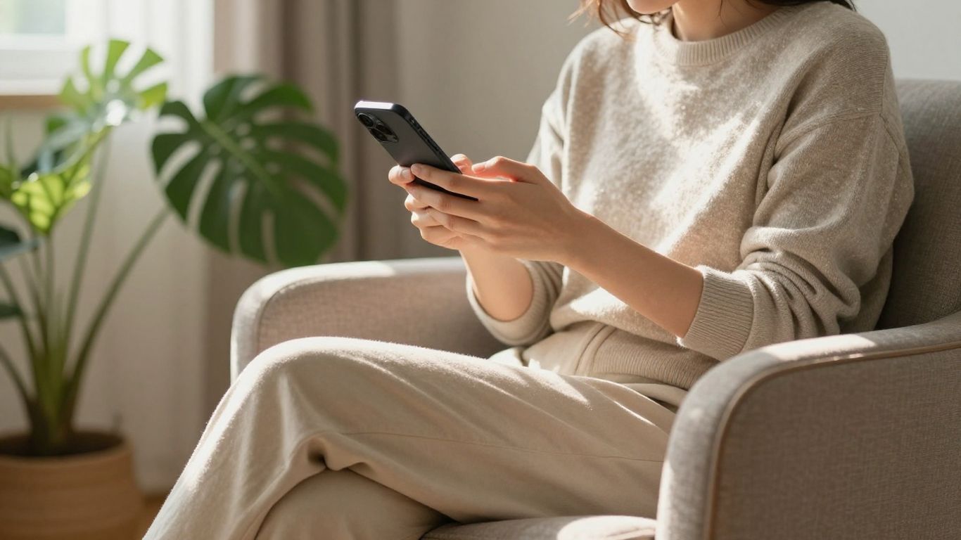 A person recording their daily mood on mobile