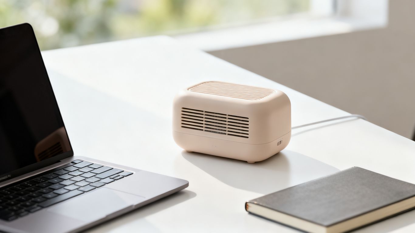 Compact unit on a desk