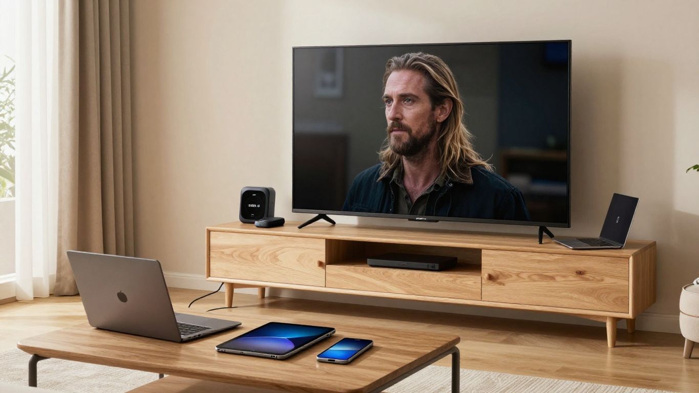 Living room television with multiple IPTV devices