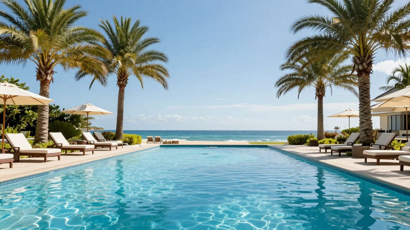Poolside oasis at The Oaks Sunshine Coast Resort