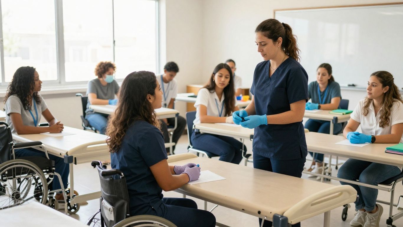 Arizona CNA students practicing patient care