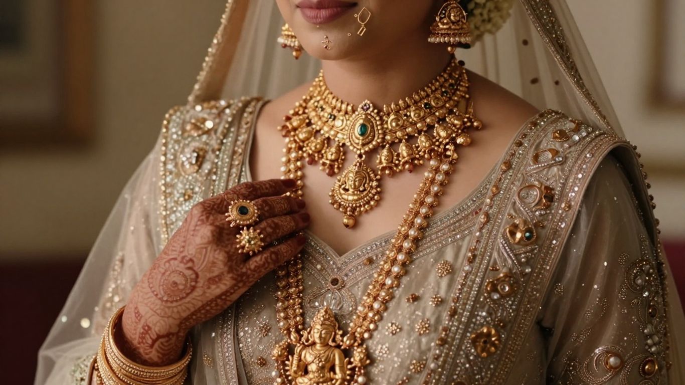 Bridal look with traditional jewellery