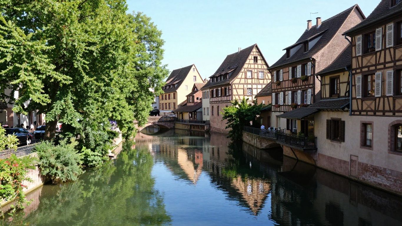River canals flowing through Colmar