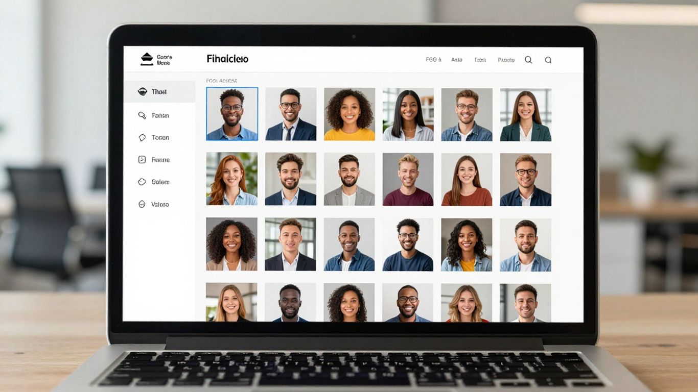 Interface de blog sur un écran d'ordinateur portable.