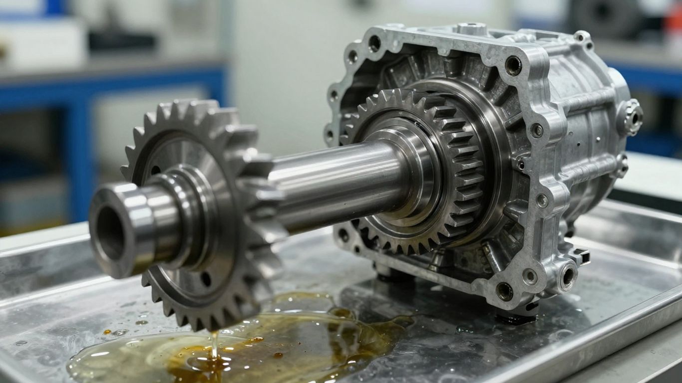 Interior view of modern automatic transmission parts